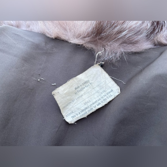 Women’s XL 2XL Sterling Crystal Fox Swing Coat Stroller Cutaway Hem Real Fur - Picture 12 of 14